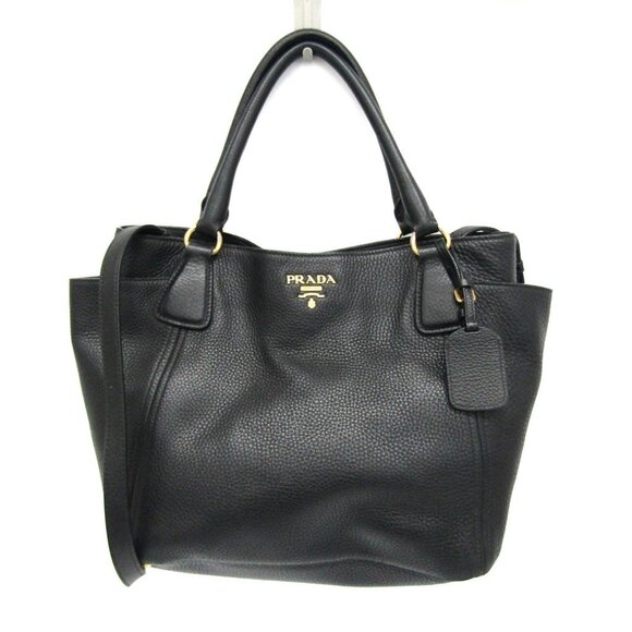PRADA Leather Handbag Shoulder Bag in Black - Picture 1 of 16
